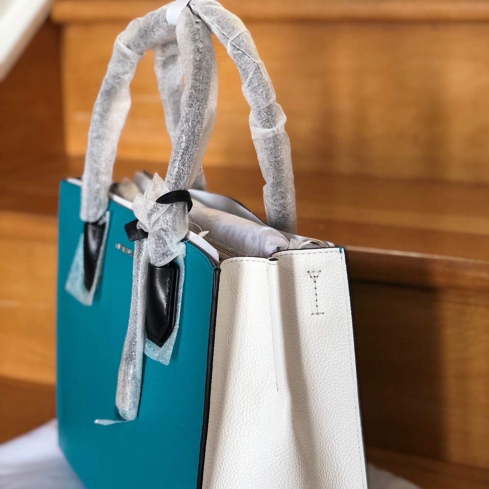 Brand New Michael Kors Turqoise and Cream Handbag